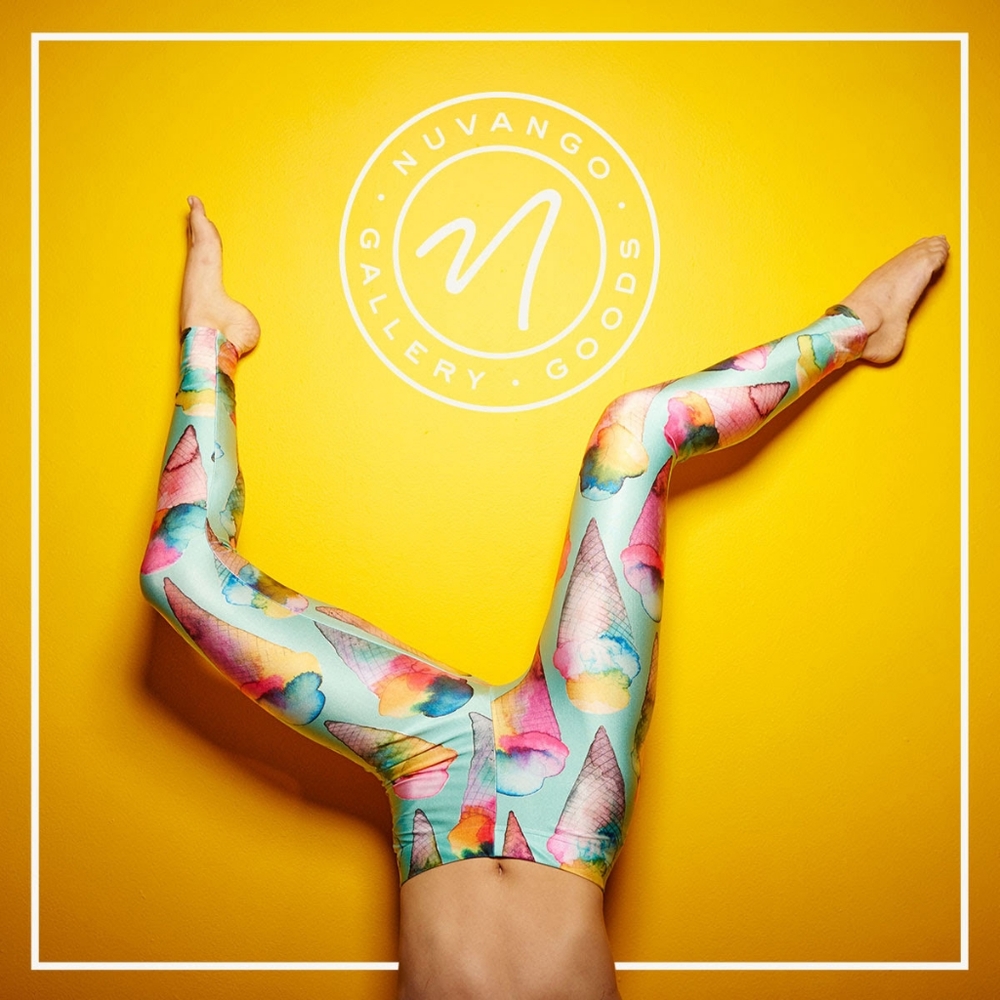 Nuvango Ice Cream Print Leggings by Ninola Size Medium